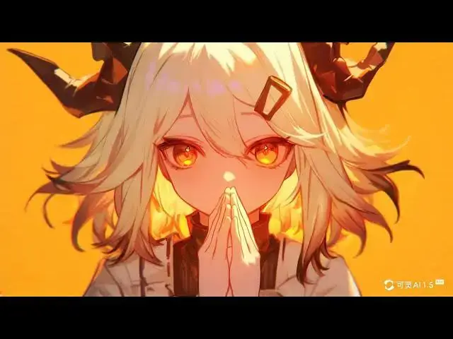 'Video thumbnail for 高品质 缓慢的轻微动作 固定镜头 动画风格 可爱的恶魔角女孩祈求'