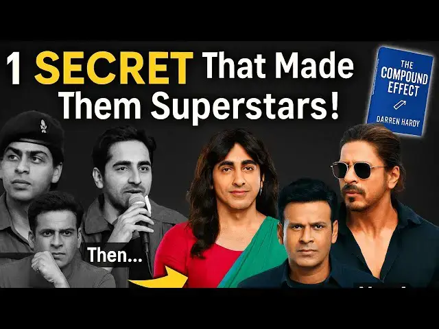 'Video thumbnail for The Compound Effect को Bollywood ने कैसे Prove किया? | SRK, Ayushmann, Manoj की Real Struggle'