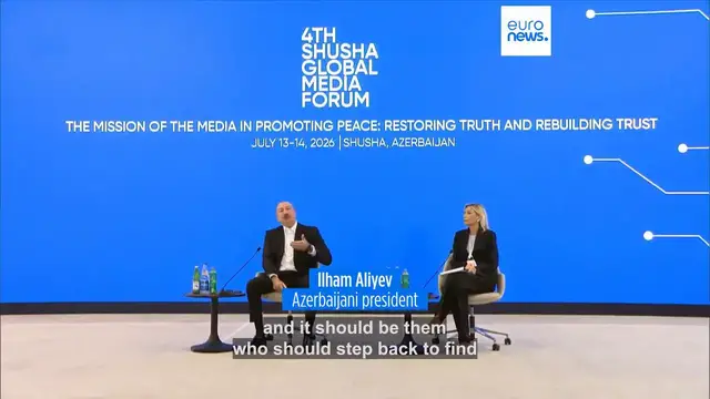 Video thumbnail for Peace is possible, Aliyev tells global media forum in Shusha