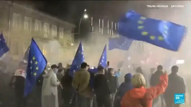 'Video thumbnail for Georgia arrests opposition leader amid crackdown on pro-EU voices'