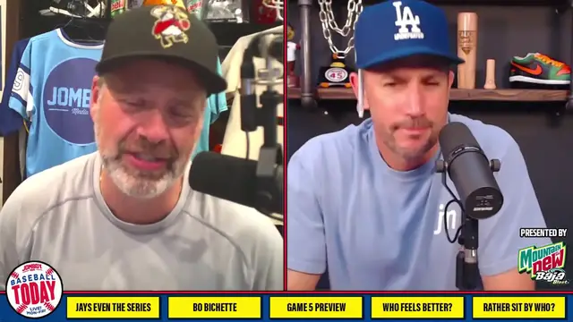 'Video thumbnail for Blue Jays even up the World Series with game 4 win! | Baseball Today'