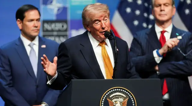 Video thumbnail for Trump threatens more Iran strikes but says war with Tehran will not restart