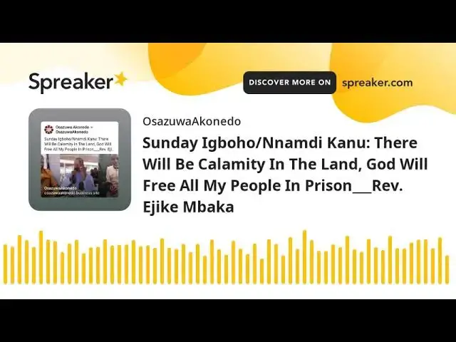 Video thumbnail for Sunday Igboho/Nnamdi Kanu: There Will Be Calamity In The Land, God Will Free All My People In Prison