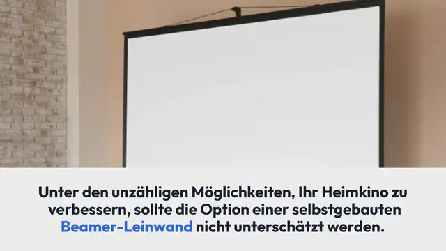 Video thumbnail for Beamer Leinwand selber bauen: Ihr DIY Guide für Heimkino Qualität