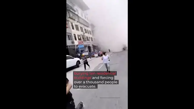 Video thumbnail for Landslide in southwest China kills eight and leaves 34 missing