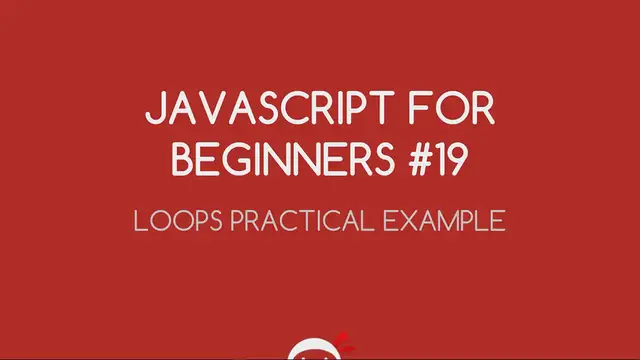 Video thumbnail for JavaScript Tutorial For Beginners 19 -  Practical Example using Loops