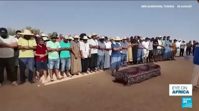 Video thumbnail for Tunisia mourns deceased migrants after small boat tragedy