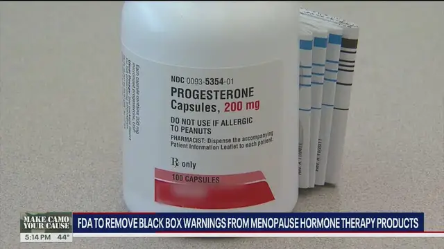 'Video thumbnail for FDA removes black box warning from menopause hormone therapies: What this will mean'