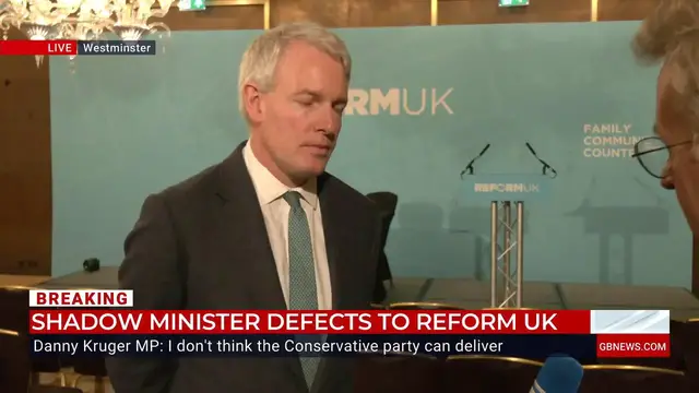 'Video thumbnail for WATCH: Danny Kruger reveals when he first considered defecting to Reform'