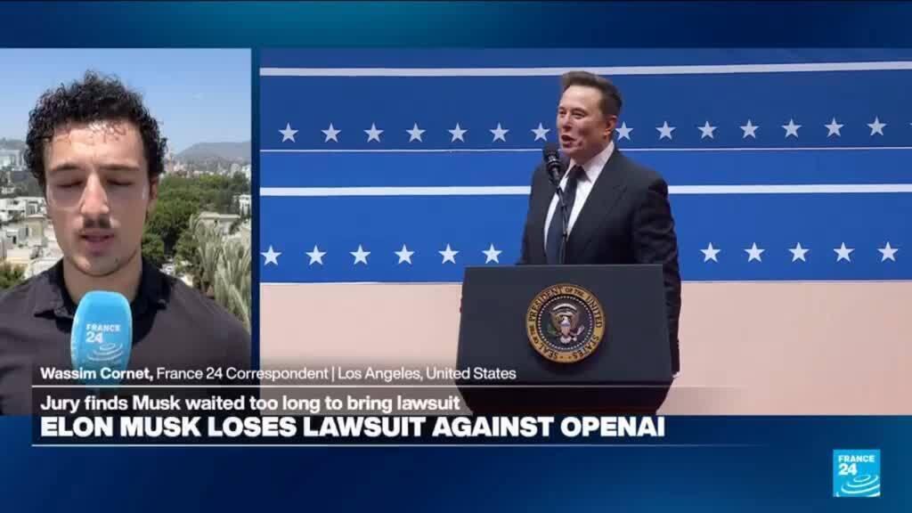Video thumbnail for Federal court rejects Elon Musk's claims against OpenAI, saying he filed his lawsuit too late