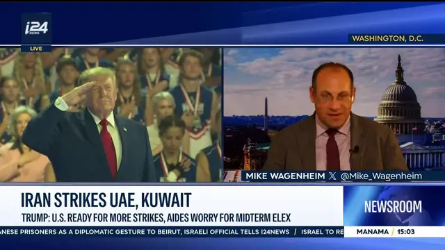 Video thumbnail for Iran strikes UAE, Kuwait - Trump: U.S. ready for more strikes, aides worry for midterm elex