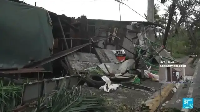 'Video thumbnail for Super Typhoon Fung-wong weakens in the Philippines: Four dead'