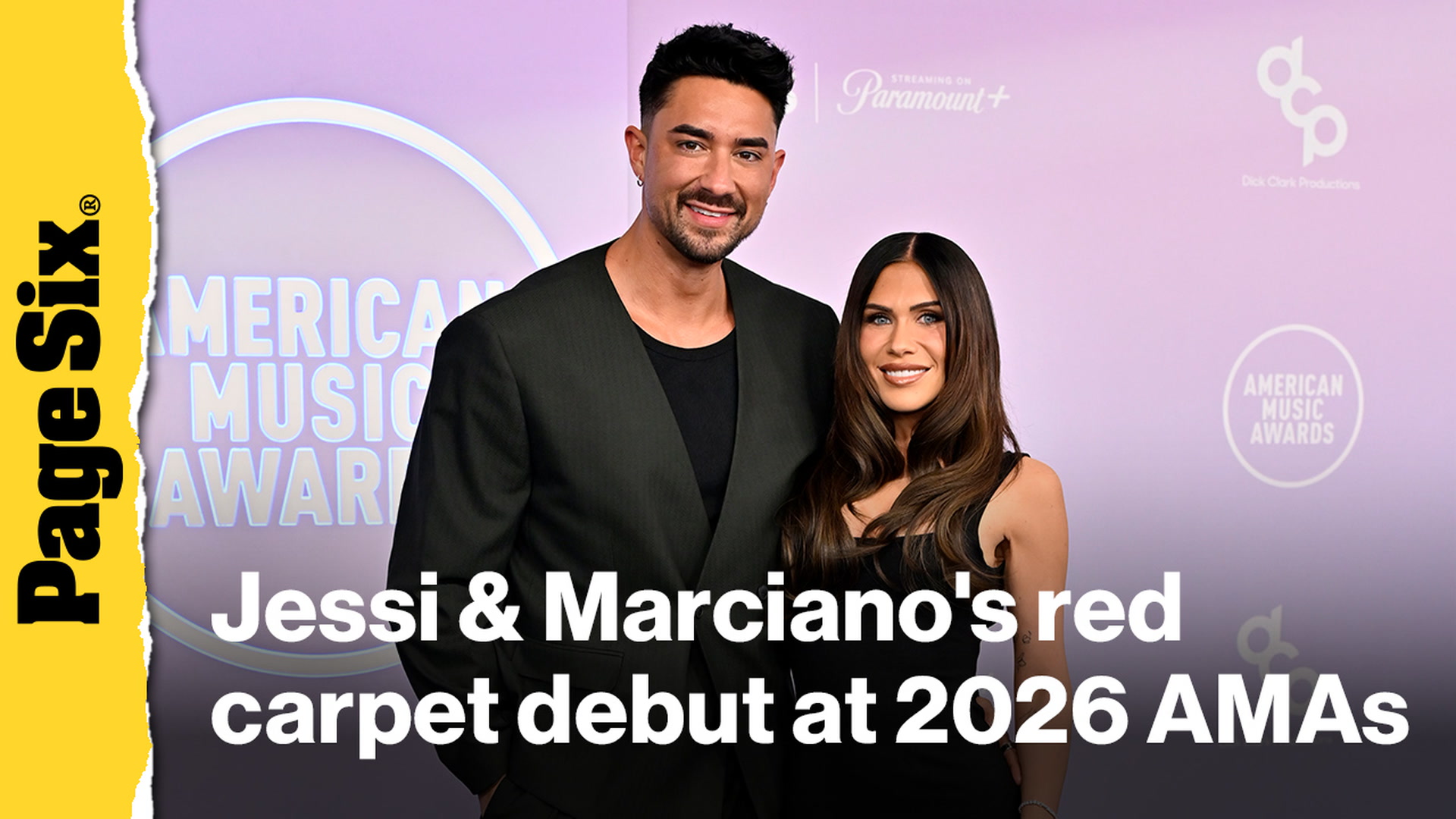 Video thumbnail for 'Mormon Wives' star Jessi Draper and 'Vanderpump Villa' alum Marciano Brunette make red carpet debut at 2026 AMAs