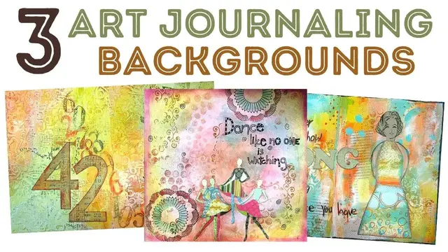 'Video thumbnail for 3 Art Journaling Backgrounds - Easy Tutorial for Beginners'