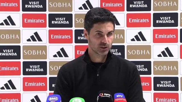 'Video thumbnail for Arteta takes no credit for Zubimendi's flare in 3-0 win over Nottingham Forest'