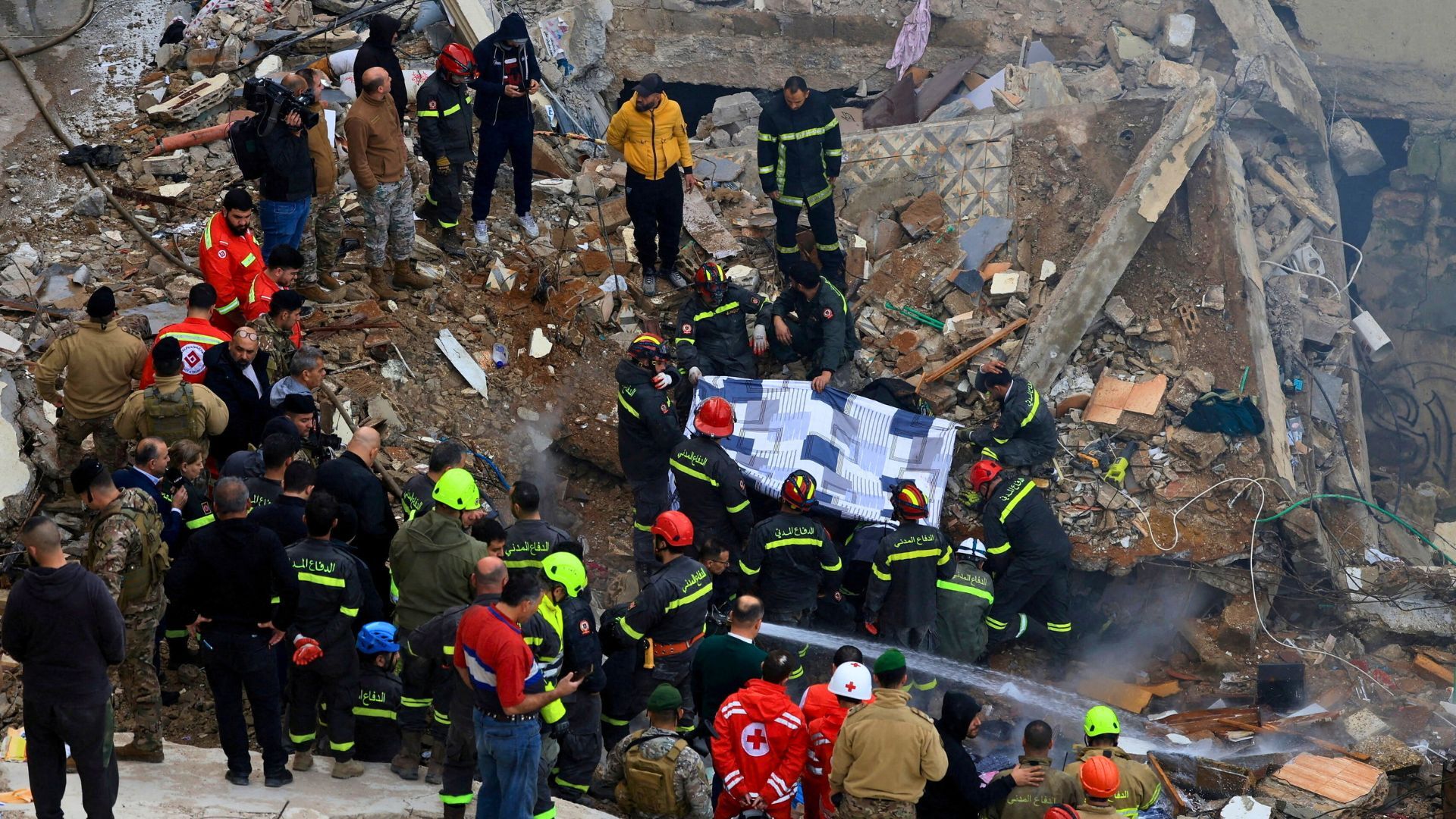 Video thumbnail for Building collapse in Lebanon’s Tripoli kills at least 14 people