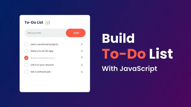 Video thumbnail for How To Create To-Do List App Using HTML CSS And JavaScript _ Task App In JavaScript