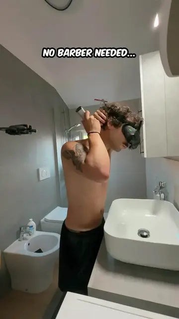 Video thumbnail for Drone Powered VR Haircut Experiment in the Bathroom