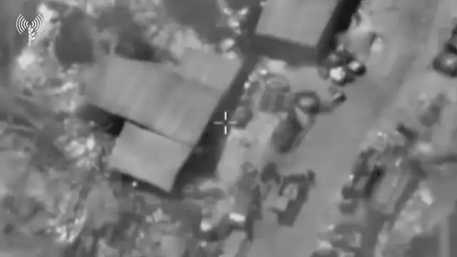 Video thumbnail for Israeli Forces Say Hamas Weapons Production Site Destroyed in Gaza City.