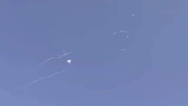 Video thumbnail for Qatar: Air defense systems in Qatar respond to Iran’s retaliatory missiles.