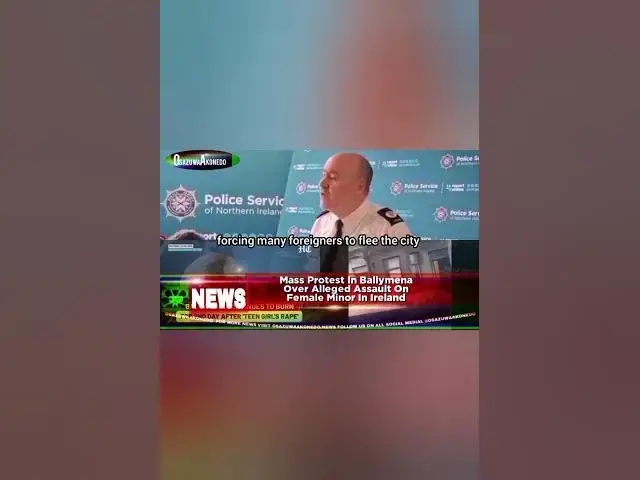 Video thumbnail for Mass Protest In Ballymena Over Alleged Assault On Female Minor In Ireland