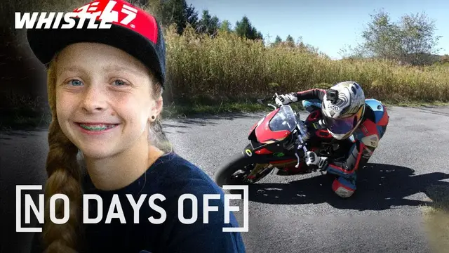 'Video thumbnail for 12-Year-Old Motorcyclist Races Vs. PROS!'