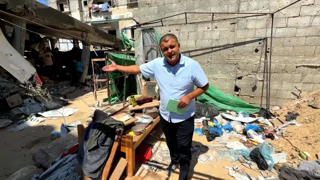 Video thumbnail for Displaced Palestinians in Gaza face intensifying Israeli strikes