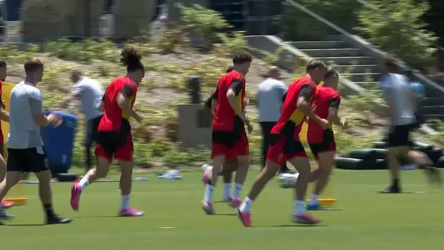 Video thumbnail for US: Belgium finalizes preparations for World Cup quarterfinal clash against Spain.
