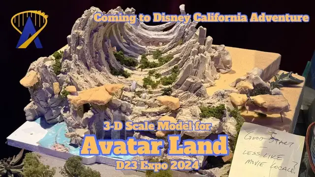 'Video thumbnail for Avatar Land Models for Disney California Adventure at D23 2024'