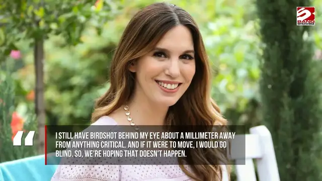 Video thumbnail for Christy Carlson Romano keeping birdshot behind her eye to avoid going blind