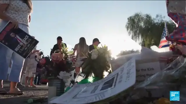 'Video thumbnail for Supporters mourn Charlie Kirk in Phoenix marches ahead of his funeral'