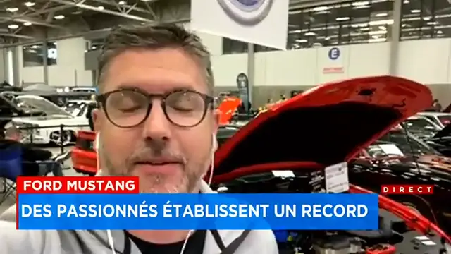 Video thumbnail for Des passionnés de Ford Mustang établissent un record entrevue d'Antoine Joubert