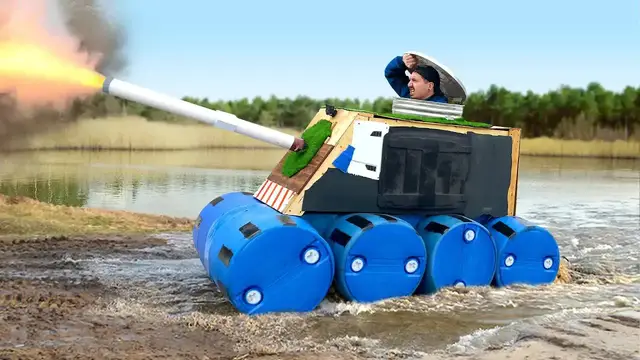 'Video thumbnail for Jake Carlini: i built a trash tank! diy cube of trash construction'