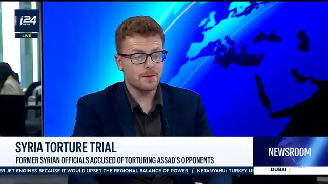 Video thumbnail for Syria torture trial: Former Syrian officials accused of torturing Assad's opponents