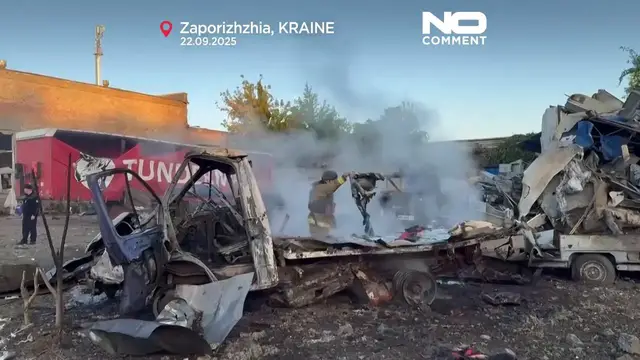 'Video thumbnail for Russian airstrikes kill three and wound two in Zaporizhzhia'