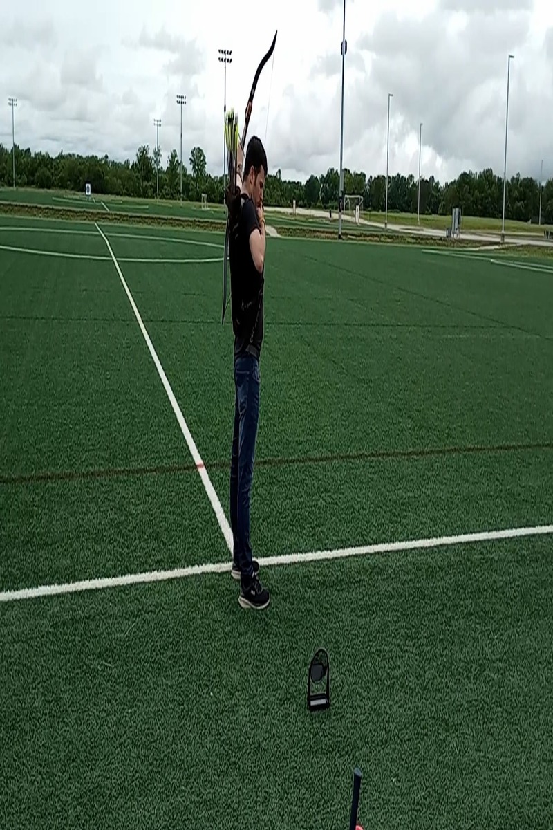 Video thumbnail for Casey Wilhelm's Record for Farthest Target Hit While Looking in a Mirror