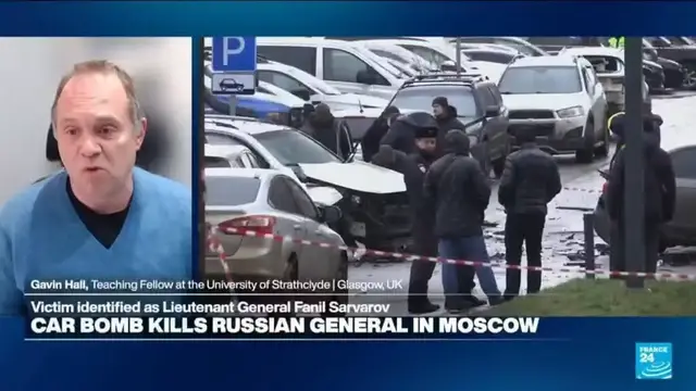 Video thumbnail for Car bomb kills Russian Lieutenant General Fanil Sarvarov in Moscow