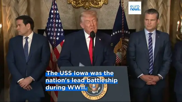 Video thumbnail for Trump announces new battleship, part of class named after himself