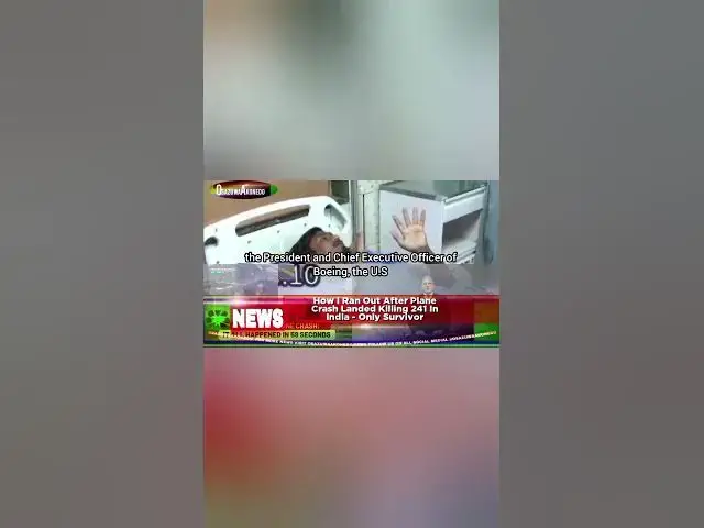 Video thumbnail for How I Ran Out After Plane Crash Landed Killing 241 In India - Only Survivor