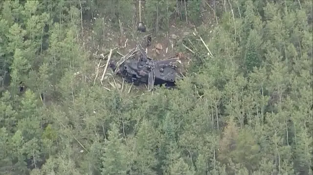 Video thumbnail for US Army Black Hawk helicopter crashes in Colorado