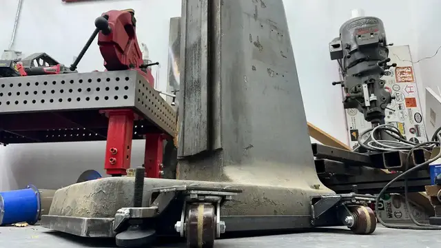 'Video thumbnail for Making a Mobile and Leveling Base for my Bridgeport Mill'