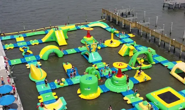 Video thumbnail for Down the Shore: Jim Murdoch takes on a giant floating obstacle course
