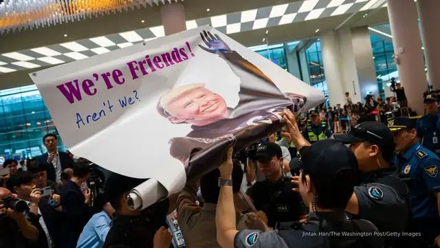 'Video thumbnail for Trump tries to assure foreign investors following Hyundai plant raid'