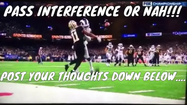 Video thumbnail for law nation sports: saints vs rams none pass interference controversial call