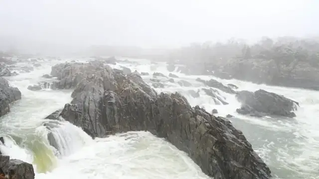 Video thumbnail for Winter Magic at Great Falls: Fog, Snow & Roaring River