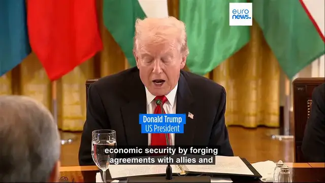 'Video thumbnail for Trump hails Central Asian leaders after White House meeting to forge critical mineral ties'