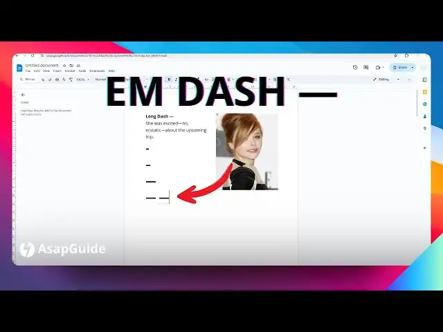 'Video thumbnail for How to Create a Long Dash in Google Docs'