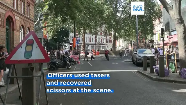 Video thumbnail for Woman, 47, charged after four men stabbed in London's Covent Garden