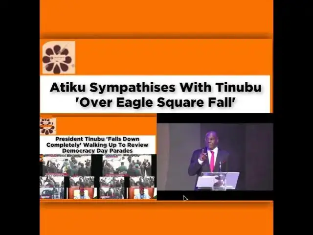 Video thumbnail for Atiku Sympathises With Tinubu 'Over Eagle Square Fall' ~ OsazuwaAkonedo