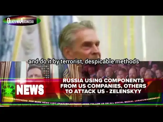 'Video thumbnail for Russia Using Components From US Companies, Others To Attack Us - Zelenskyy'